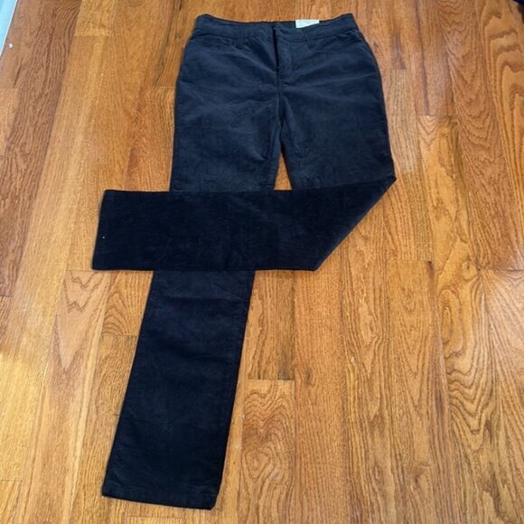 NWT ST JOHNS BAY WOMEN CORDUROY STRAIGHT LEGS BLACK PANTS IN SIZE 4 - Picture 2 of 5